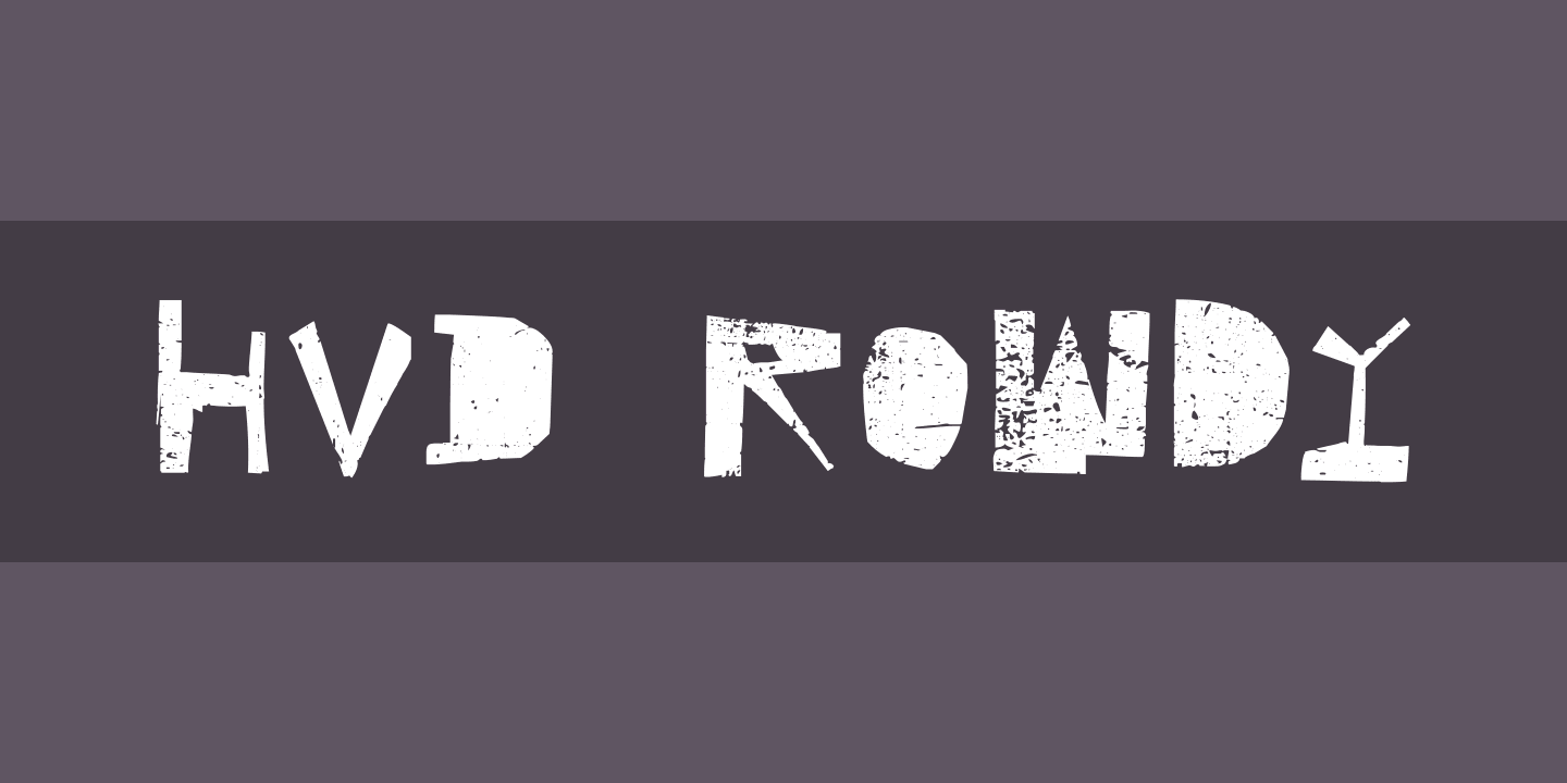 Beispiel einer HVD Rowdy-Schriftart